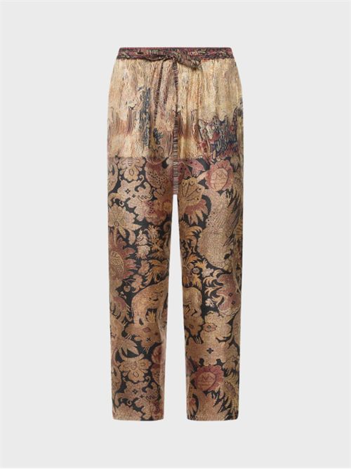 Silk trousers with tapestry-inspired floral print PIERRE-LOUIS MASCIA | PT10959519426